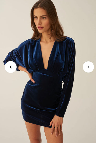 Date Night Mini Dress Dark Blue