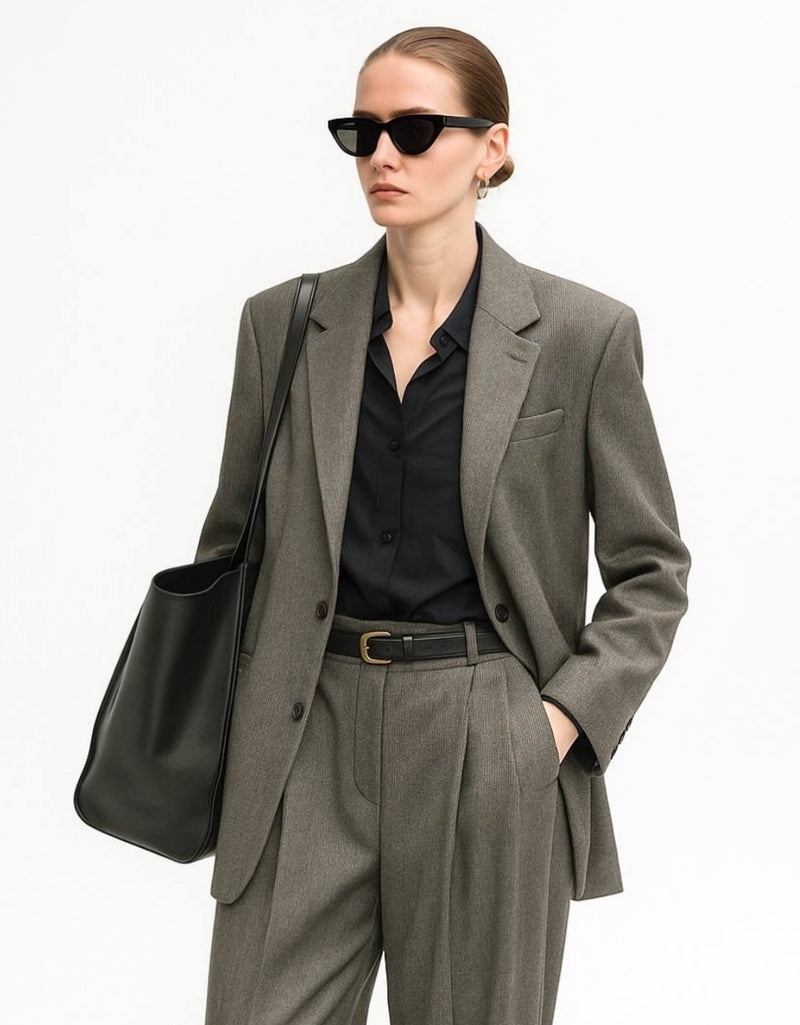 Grey Oversize Blazer