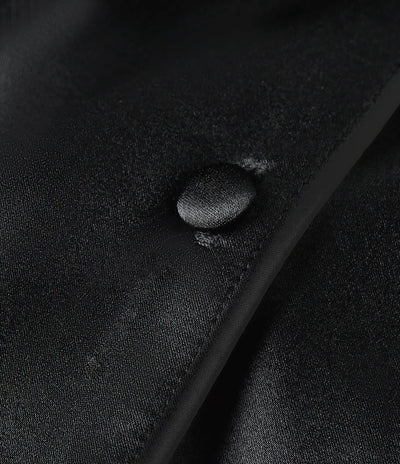 Black Long Silk PJ Set