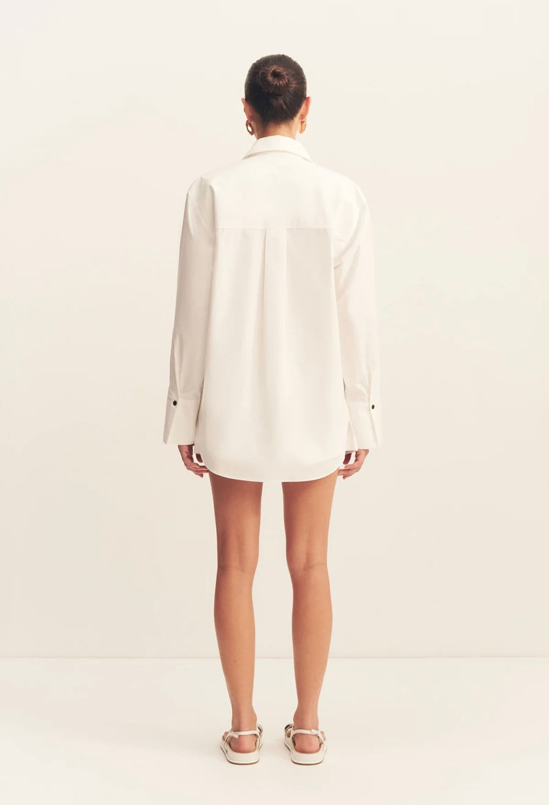 Morton Contrast Shirt - White