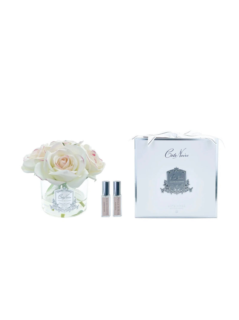 NATURAL TOUCH 5 ROSES - CLEAR - PINK BLUSH