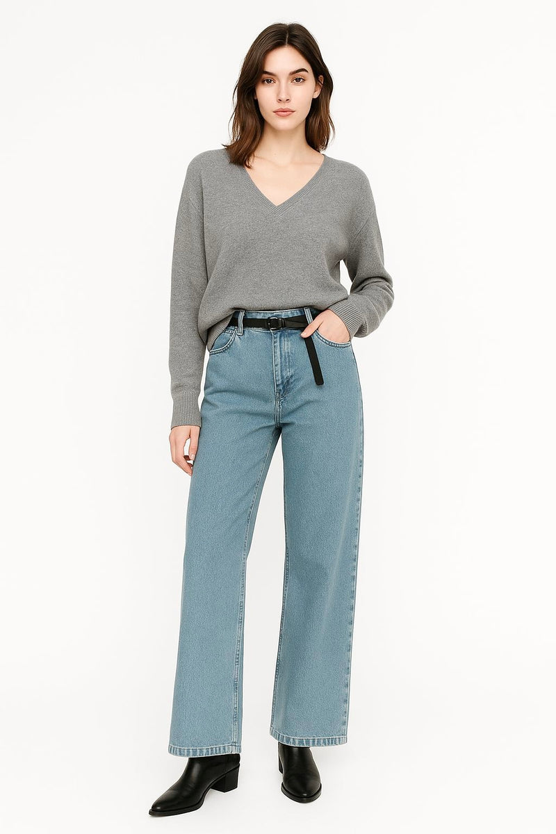 Wide Light Blue Jeans