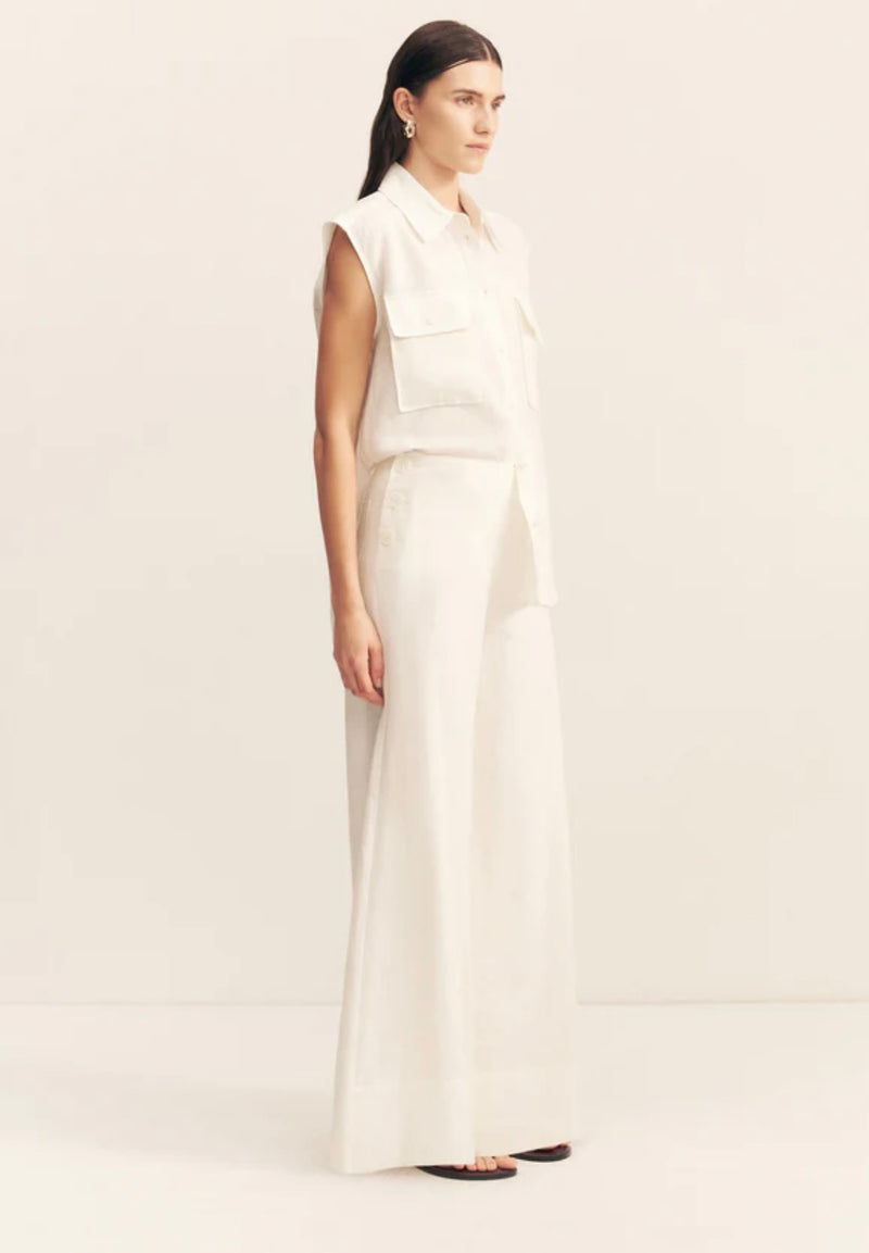Wellington Button Up Pant - Ivory