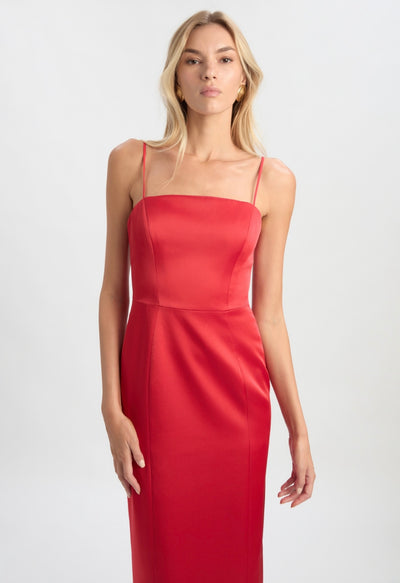 Lucille Satin Maxi Dress