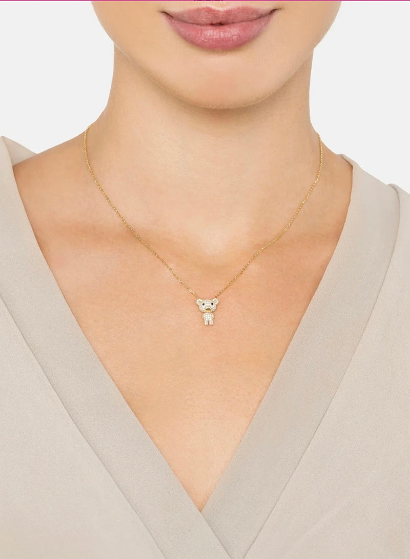 BEAR PENDANT NECKLACE GOLD
