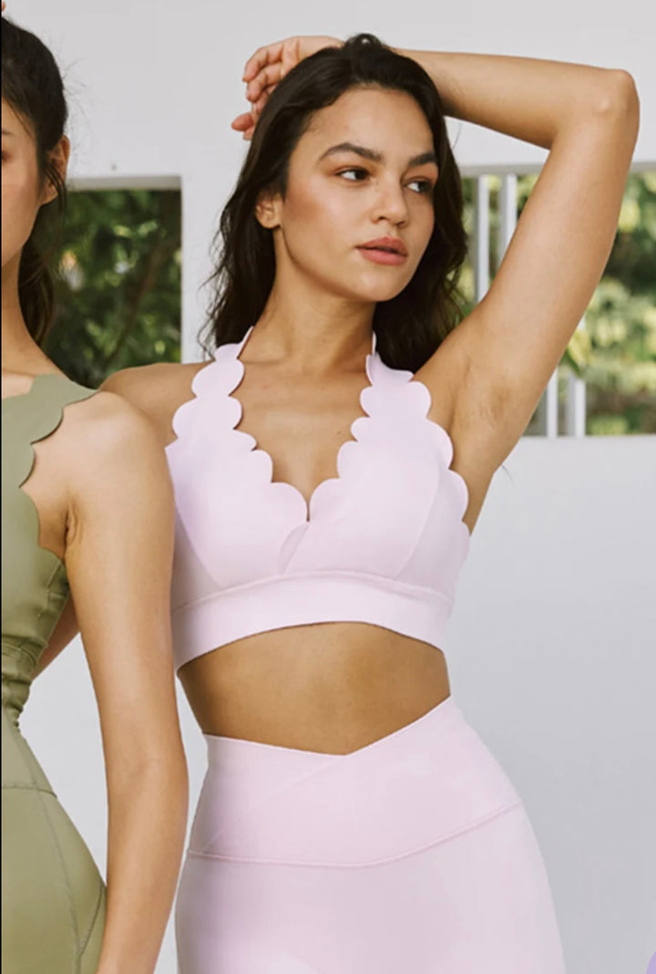 WISKII 】新作！HIGH NECK SCALLOP V-BACK BRA WISKII 】新作