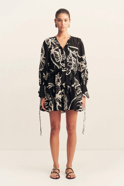 Black Lila Tiered Mini Dress