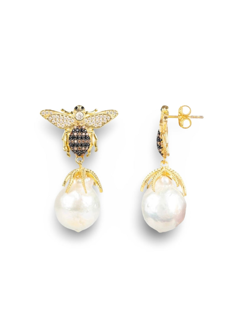 Honey Bee Baroque Earrings