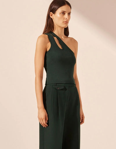 One Shoulder Top - Rosemary