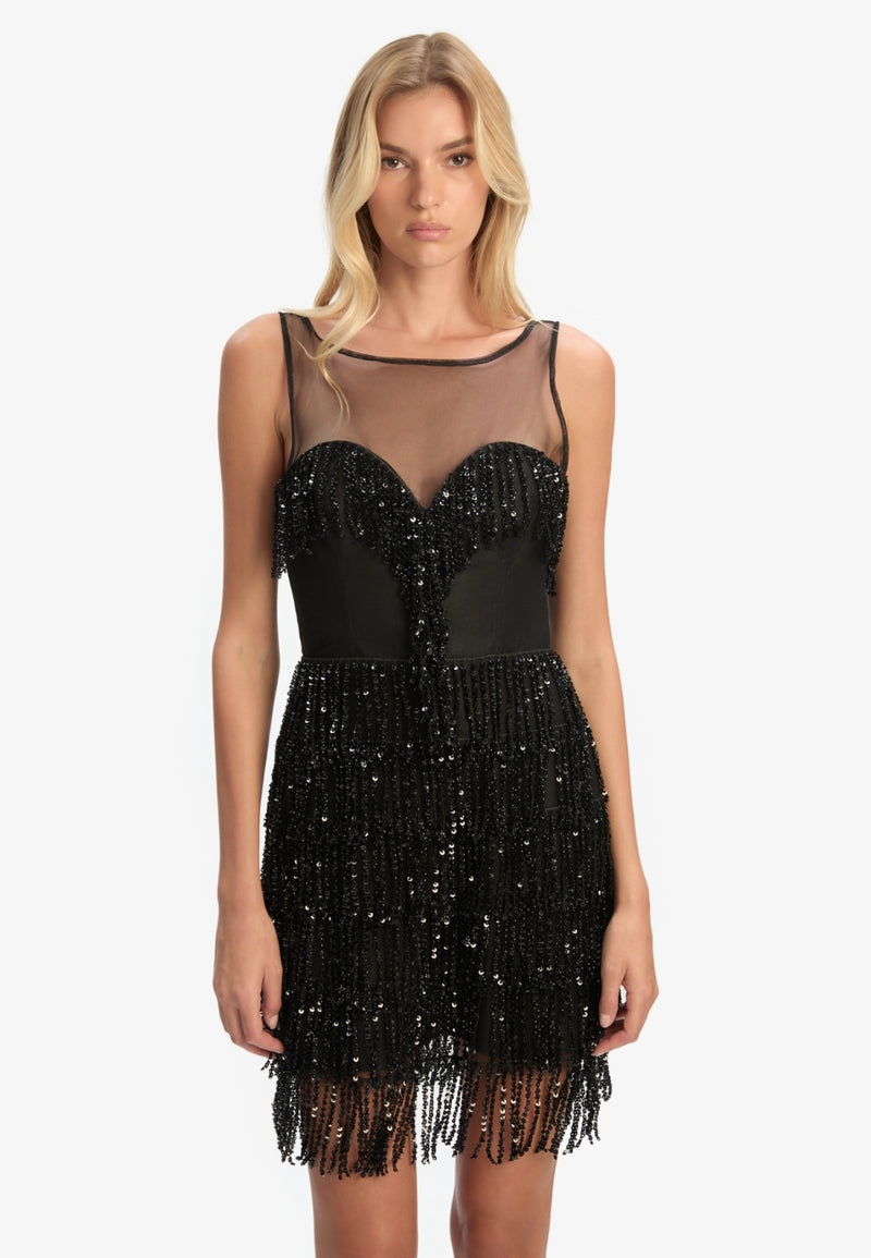 Jordana Fringe Mini Dress