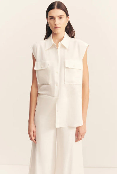 Wellington Button Up Pant - Ivory