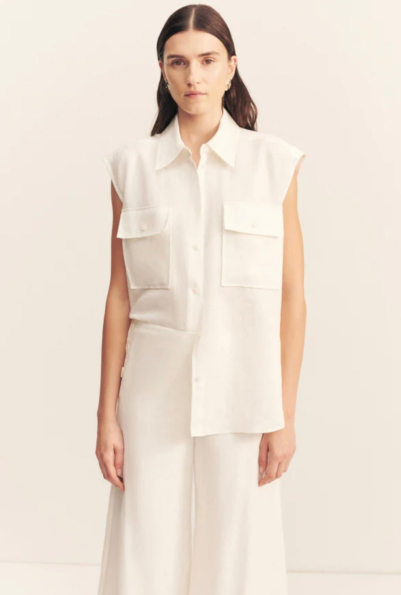 Wellington Button Up Pant - Ivory