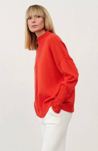 Orange Jumper With Ribs