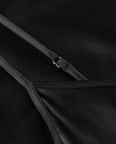 Black Premium Silk Slip Dress