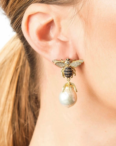 Honey Bee Baroque Earrings