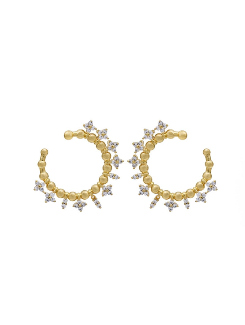 CELESTIAL ENCRUSTED
ROUND EARRINGS