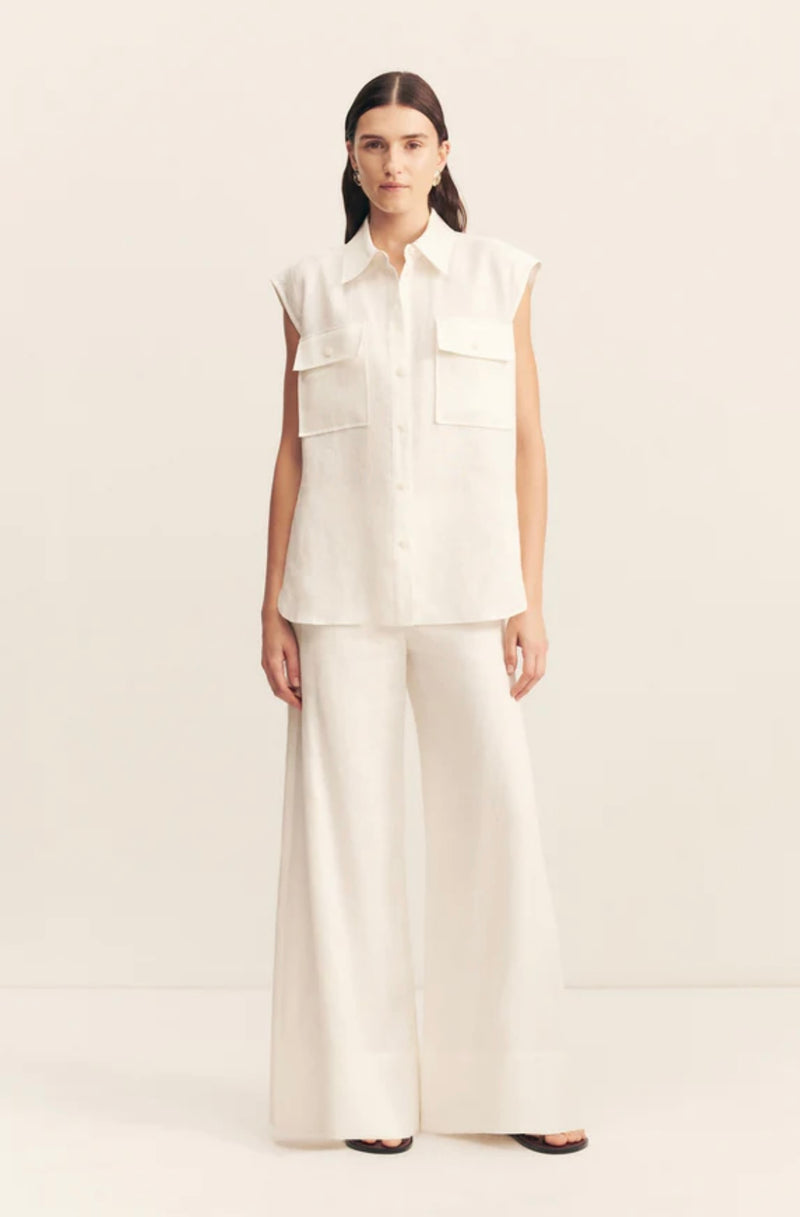 Wellington Button Up Pant - Ivory
