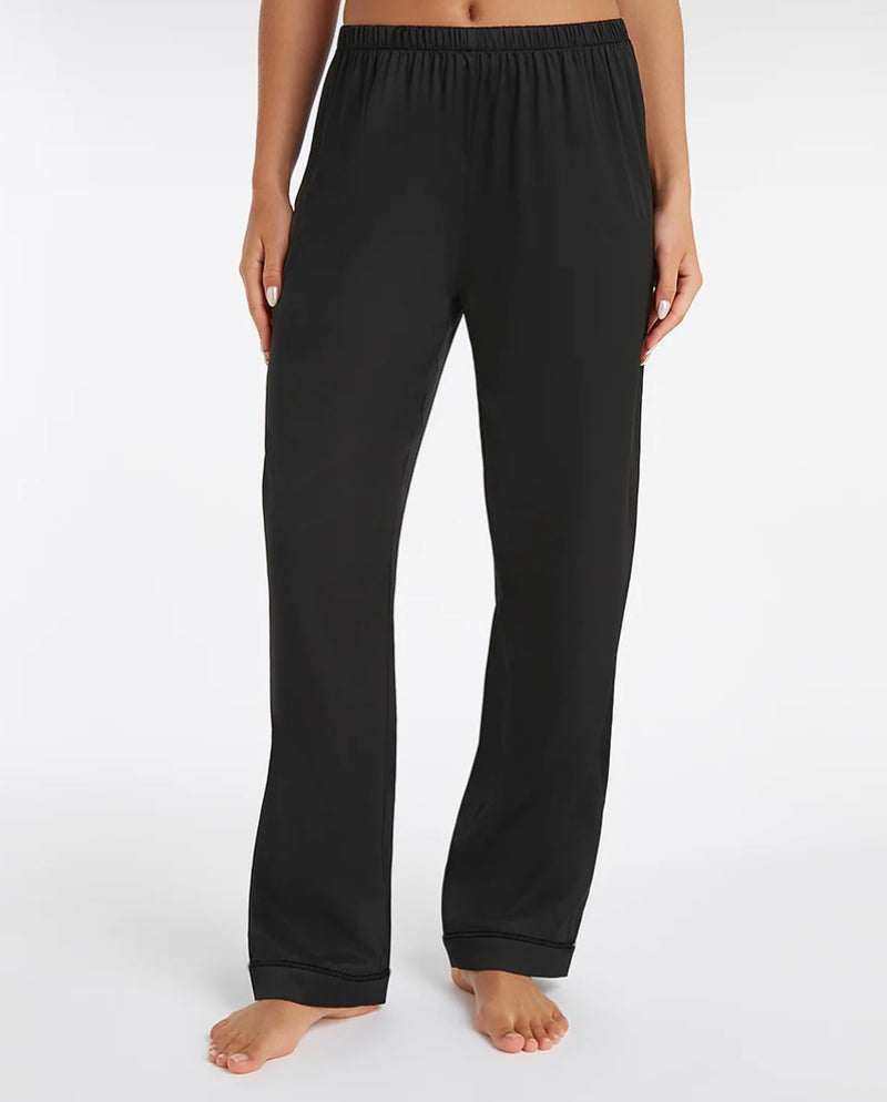 Black Long Silk PJ Set