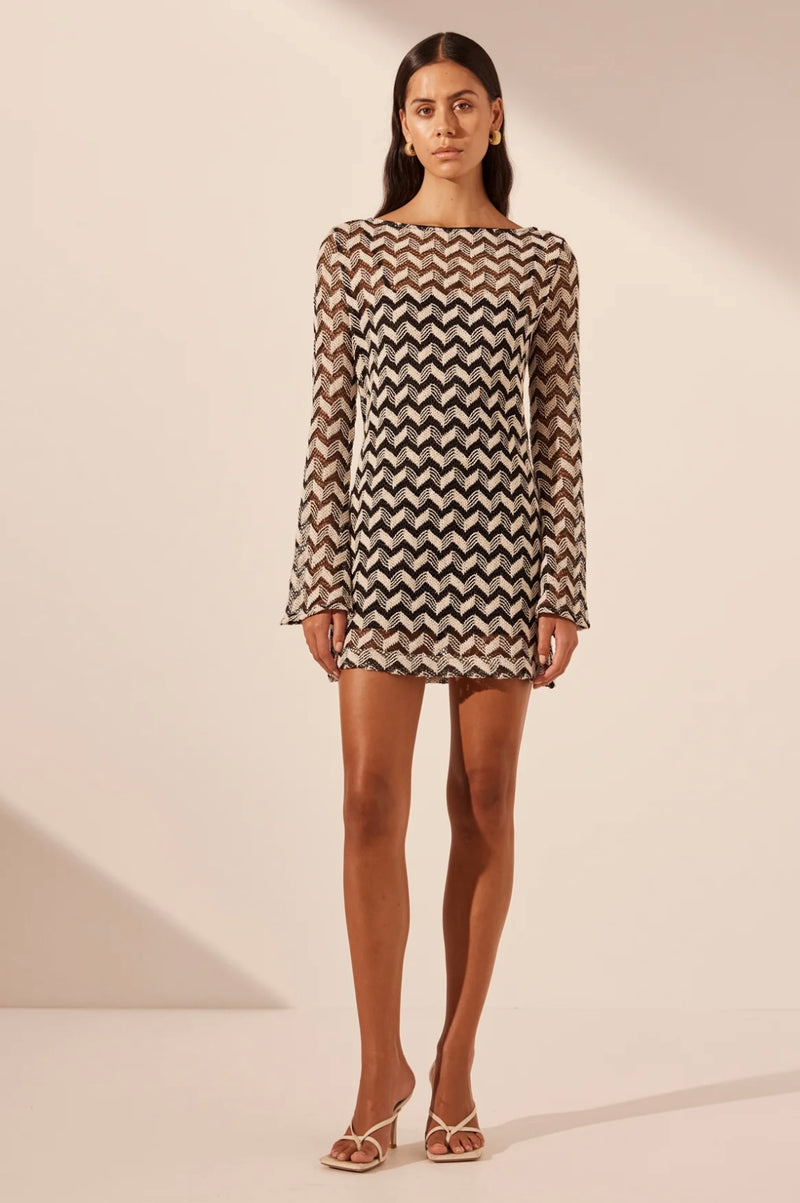 Noor Long Sleeve Mini Dress