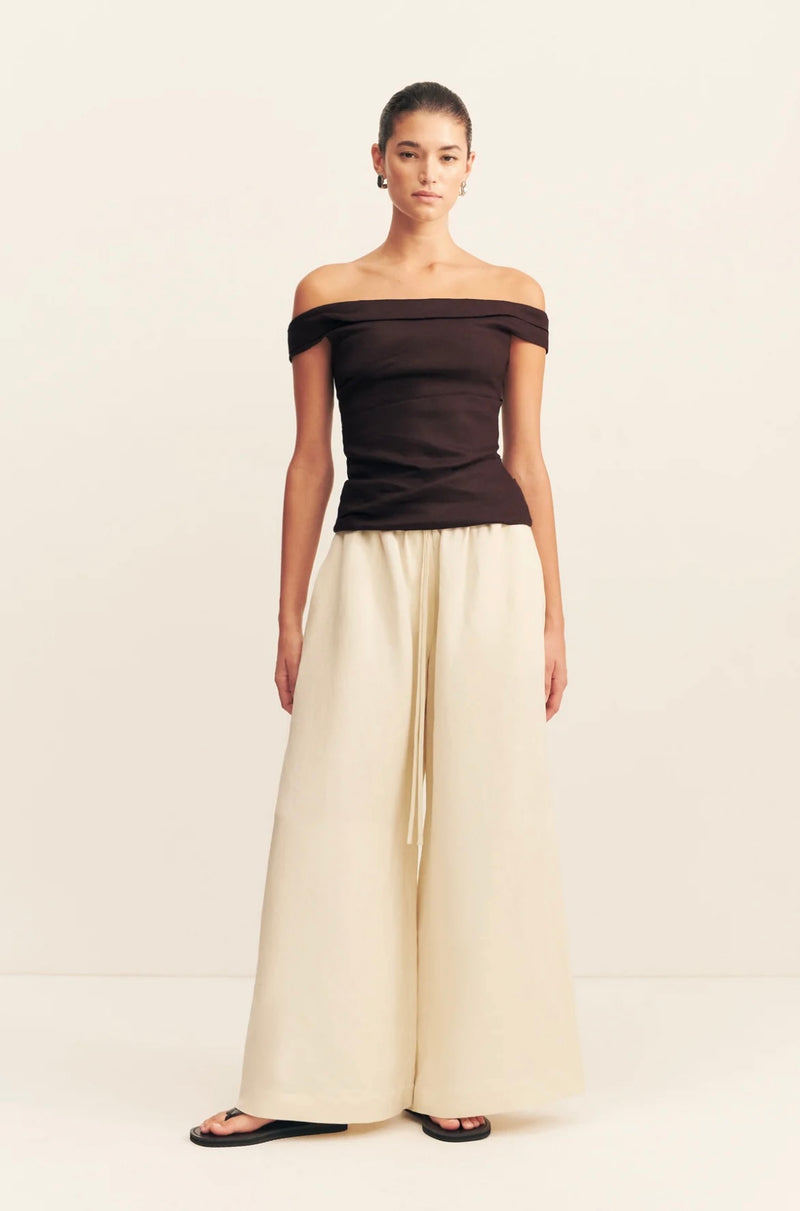 Brooks Off Shoulder Top - Ganache