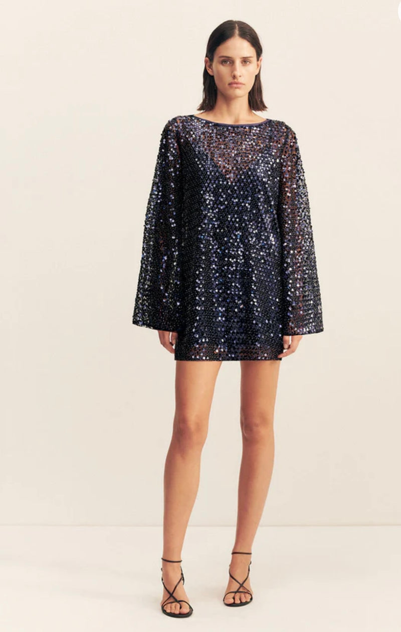 Moonlight Everly Long Sleeve Mini Dress – COBALT ROOM