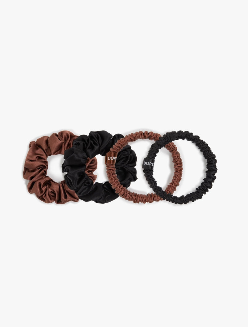 Black/Brown Premium Scrunchies