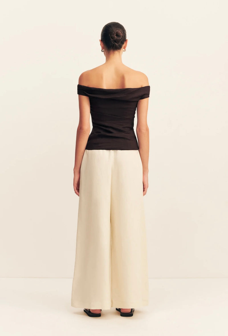 Brooks Off Shoulder Top - Ganache