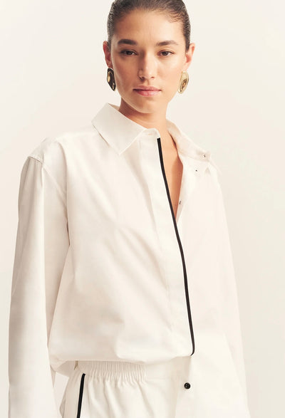 Morton Contrast Shirt - White