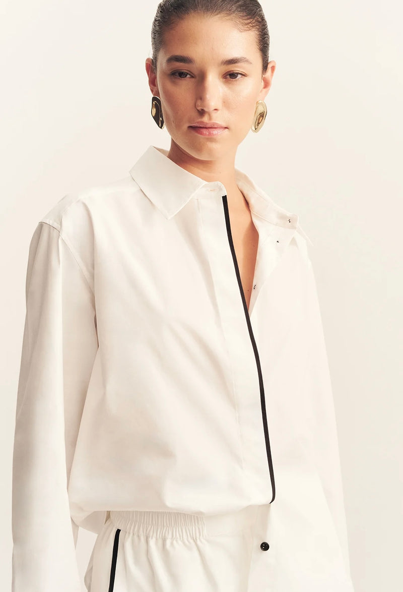 Morton Contrast Shirt - White