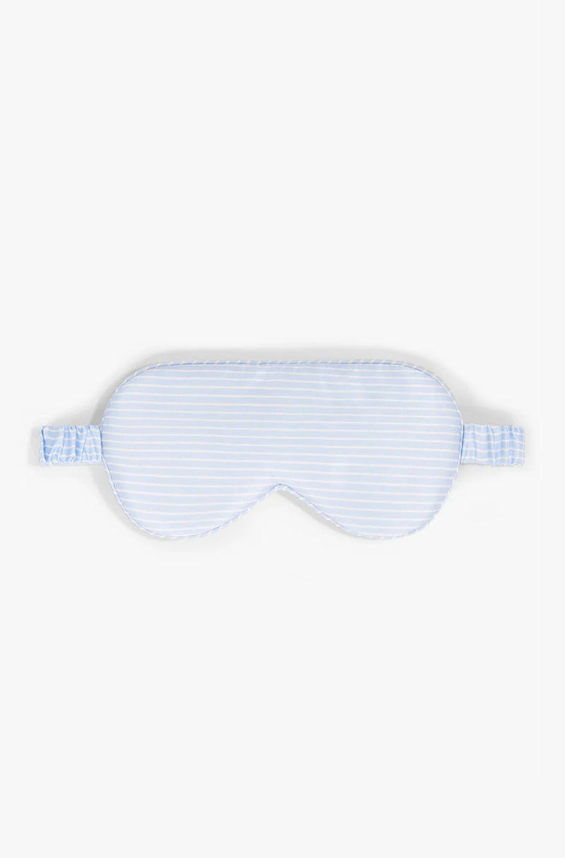 Blue Striped Premium Silk Sleep Mask