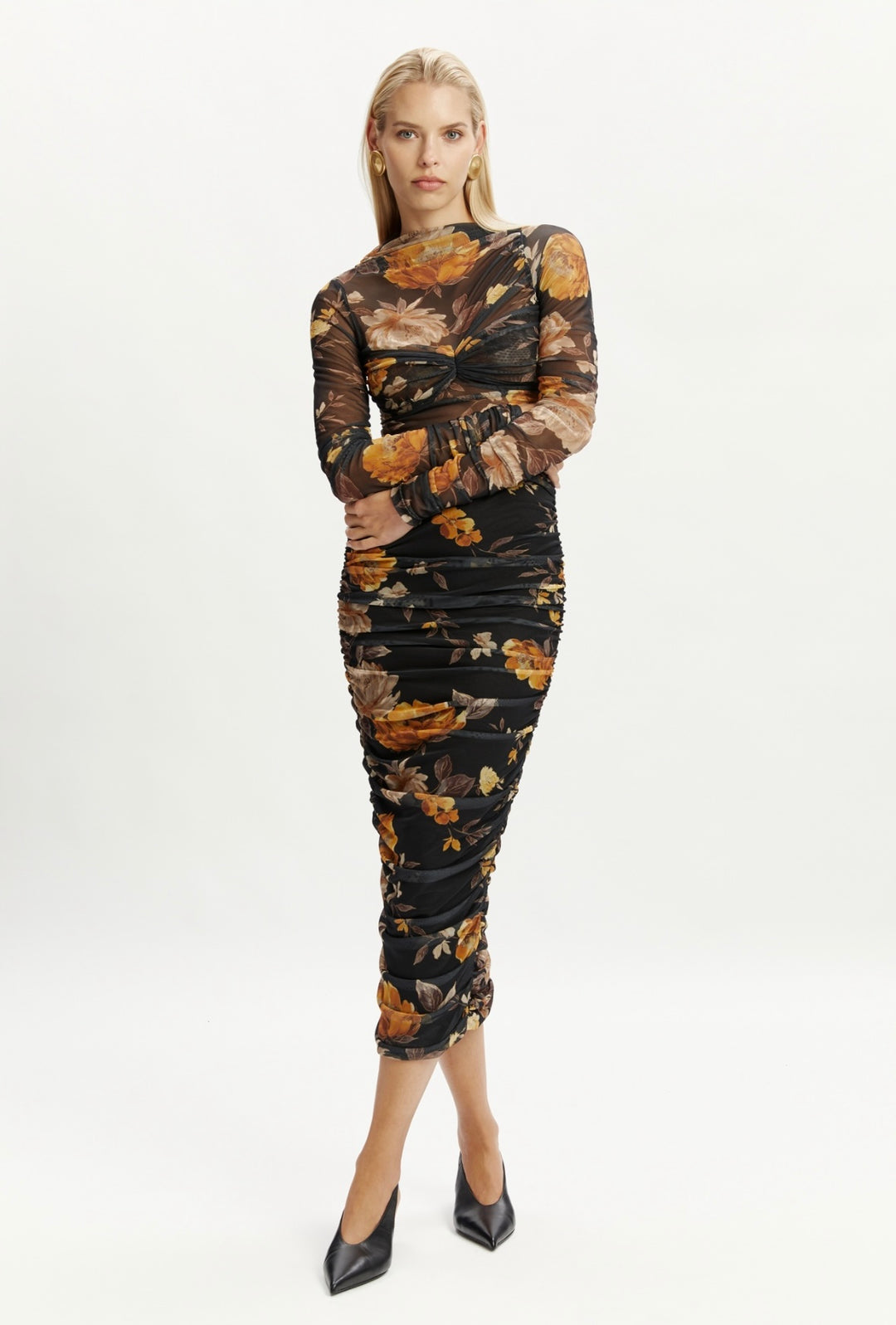 Althea Mesh Midi Dress – COBALT ROOM