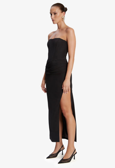 Saira Midi Dress In Black