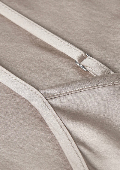 Beige/Grey Premium Silk Slip Dress