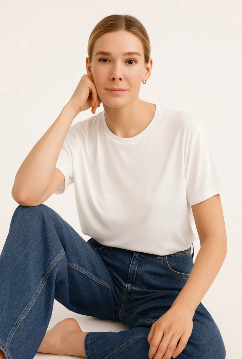 White Cotton Tshirt