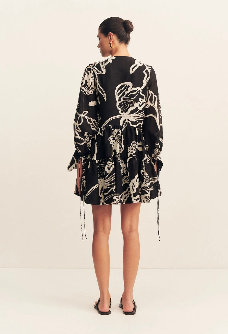 Black Lila Tiered Mini Dress