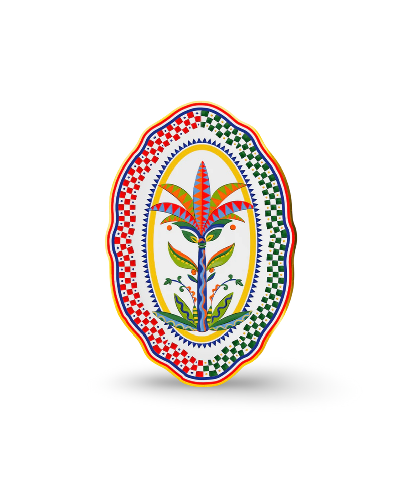 Porcelain Oval Serving Plate - Mamma Mia Dolce Vita