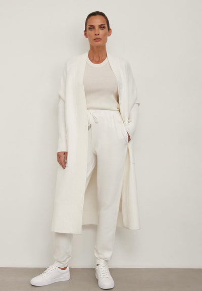 Cardigan With Ribs White