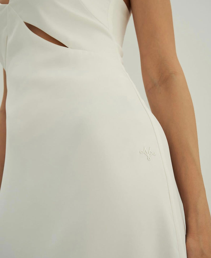 Star Slip Dress White