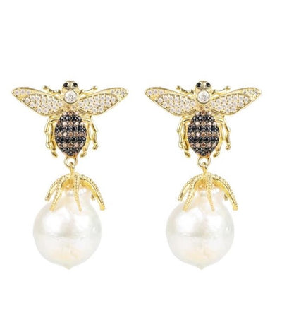 Honey Bee Baroque Earrings