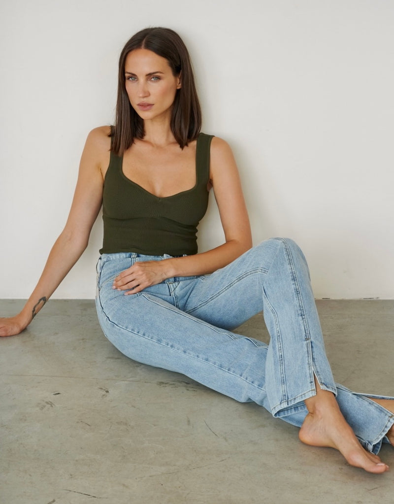 Two Side Top Khaki