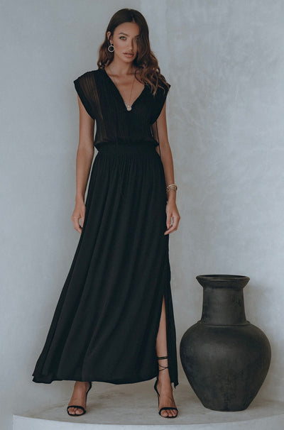 Black Iris Maxi Dress