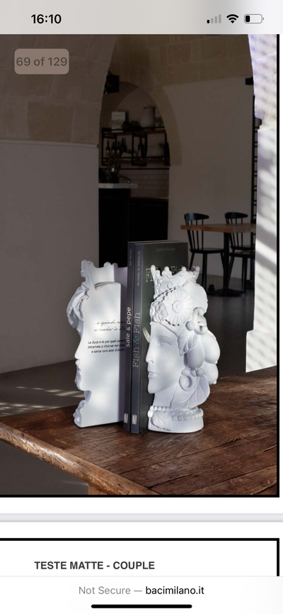 White Double Bookend